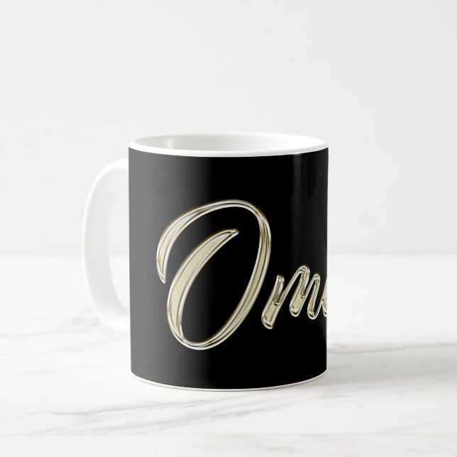 Caneca De Café Omar Name whitegold Tasse Teetasse Kaffeetasse (Frente Esquerda)