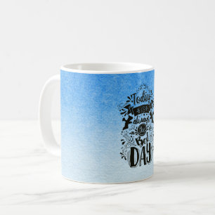 Caneca De Café Ombre Blue e White Dive em matizes sonhadoras