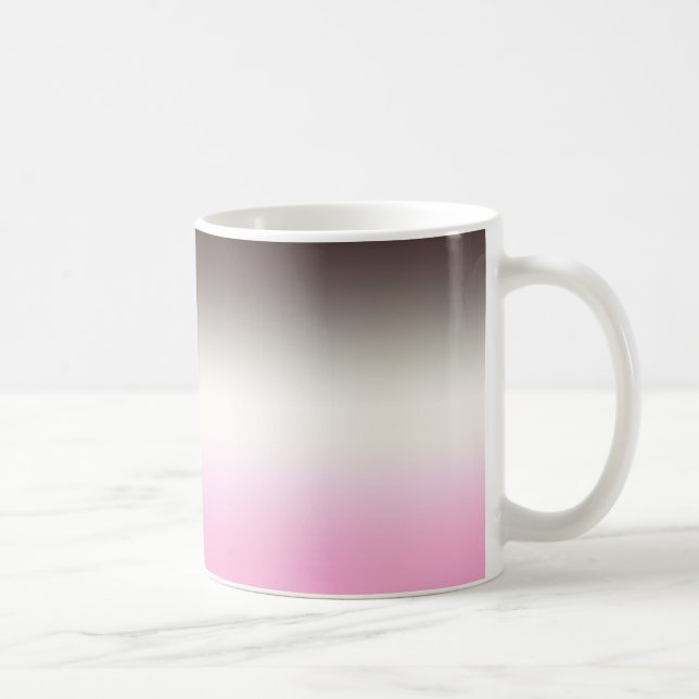 Caneca De Café Ombre rosa cinza (Direita)