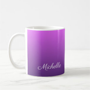 Caneca De Café Ombre roxo personalizado