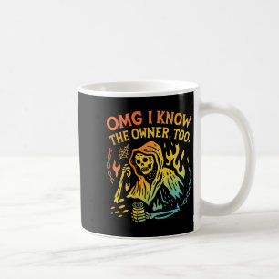 Caneca De Café Omg Conheço O Proprietário Também (nas costas) Esq