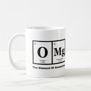 Caneca De Café OMG o elemento da perplexidade, humor da ciência