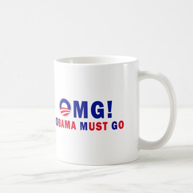 Caneca De Café OMG! Obama deve ir! (Direita)