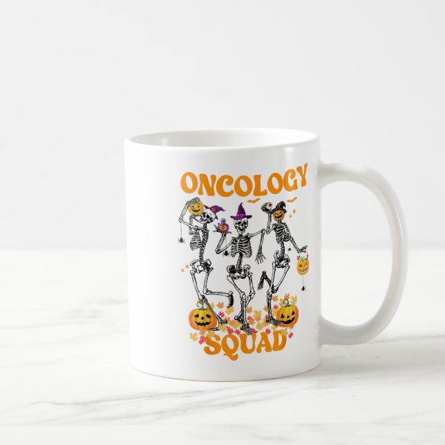 Caneca De Café Oncologia Esqueleto Pumpkin Cai Cai Cai Causada (Direita)