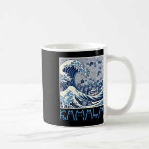 Caneca De Café Onda Cura De Gatos Azuis Para Kamala 1