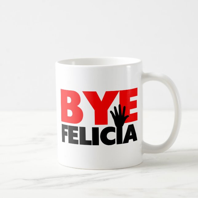 Caneca De Café Onda da mão de Felicia do adeus (Direita)