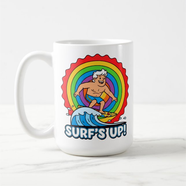Caneca De Café Onda de Surf Está Alta (Esquerda)