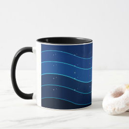 Caneca de Café Onda do Oceano | Ondas do Mar Azul 