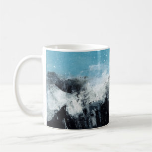 Caneca De Café Onda marítima. Ilustração pintada à mão