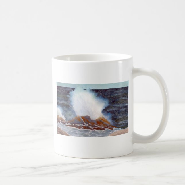 Caneca De Café Onda Oceânica (Direita)