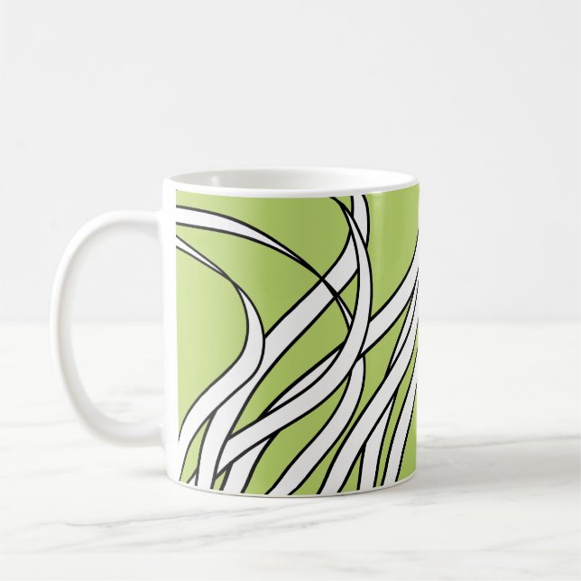 Caneca De Café Onda submarina verde lima (Esquerda)