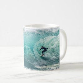 Caneca De Café Onda, Surfista, Paisagem Linda