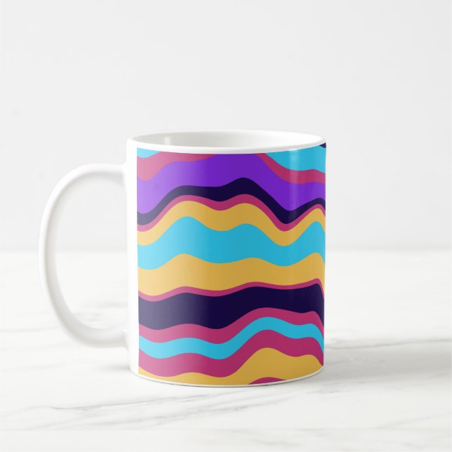 Caneca De Café Ondas abstrato (Esquerda)