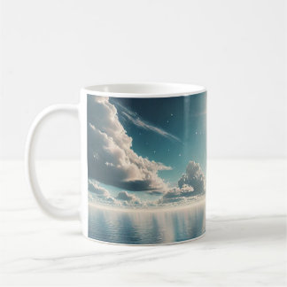 Caneca De Café Ondas Celestiais Do Oceano Gift Mug - Céu, Present