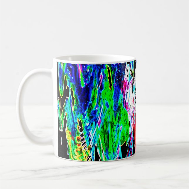 Caneca De Café Ondas coloridas (Esquerda)