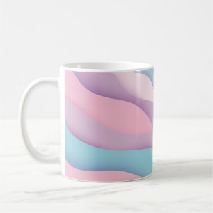 Caneca De Café Ondas de abstrato de desenhos de arte em papel. Pa
