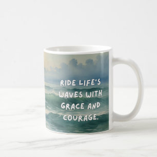 Caneca De Café Ondas de Aquarela Revelam Mug - Andar as Ondas