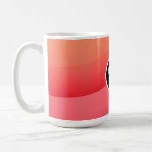 Caneca De Café Ondas de Arco-Íris Vibrantes Abstratas Adicione