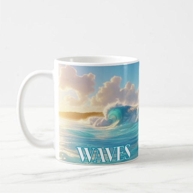 Caneca De Café Ondas de força - Inspiradas pelo mar (Esquerda)