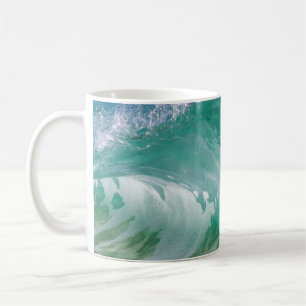 Caneca De Café Ondas de Praia no Oceano Azul