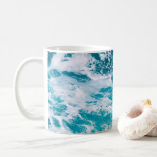 Caneca De Café Ondas do Oceano Azul