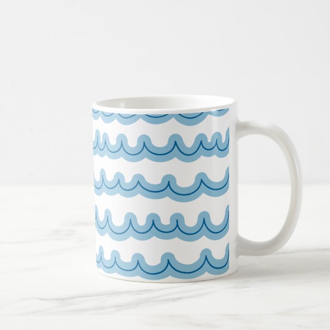 Caneca De Café Ondas do oceano Whimsic (Direita)