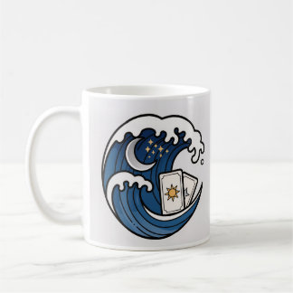 Caneca De Café Ondas Em Crashing & Cartas de Tarot