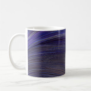 Caneca De Café Ondas Fracionadas de Capa abstrato 31