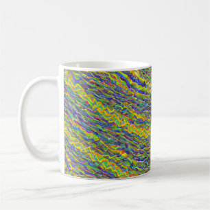 Caneca De Café Ondas Fracionadas de Capa de abstrato 16