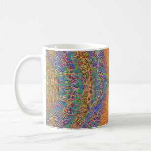 Caneca De Café Ondas Fracionadas de Capa de abstrato 27