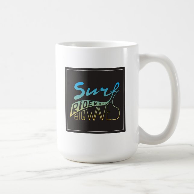 Caneca De Café Ondas grandes do cavaleiro do surf (Direita)