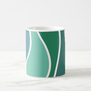 Caneca De Café Ondas oceânicas coloridas