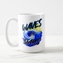 Caneca De Café Ondas Por Dias, Vida Na Praia, Surf De Ondas Oceân