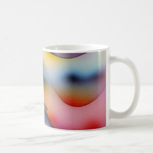 Caneca De Café "Ondas Refratadas" Arte Abstrato Contemporânea