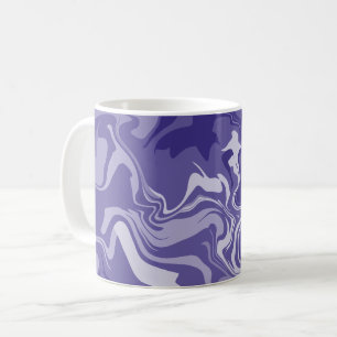 Caneca De Café Ondas Serenas de Roxo em Harmonia Abstrata
