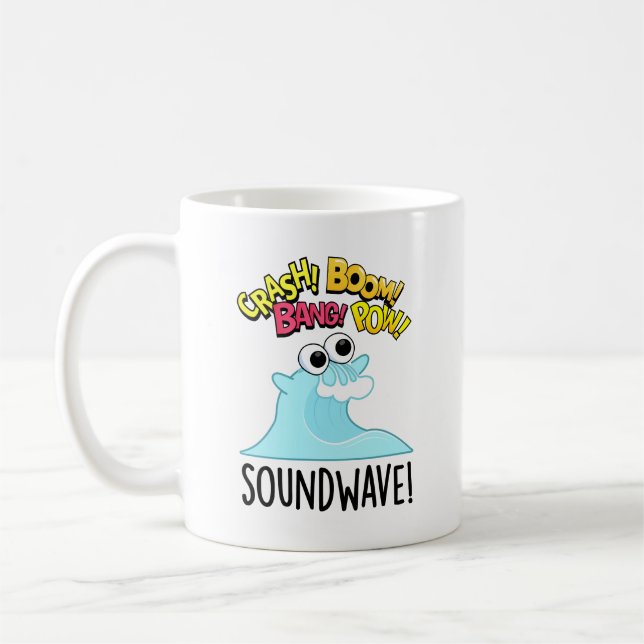Caneca De Café Ondas Sólidas, Funny Ocean Pun (Esquerda)