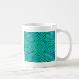 Caneca De Café Ondas verdes e azuis