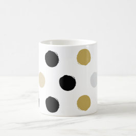 Caneca De Café 💫 Ondas Whimsical: Polka Pattern Mug