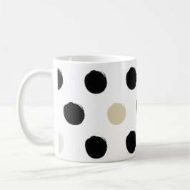 Caneca De Café 💫 Ondas Whimsical: Polka Pattern Mug