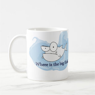 Caneca De Café Onde está o peixe grande? (caneca)