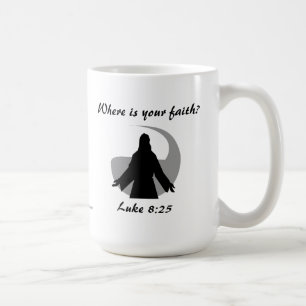 Caneca De Café Onde está sua fé? Cotações de bíblia