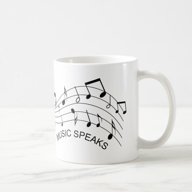 Caneca De Café Onde Falham Palavras, A Música Fala (Direita)