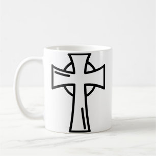 Caneca De Café Onde Jesus Cruz Símbolo Cristão Amor Espiritual