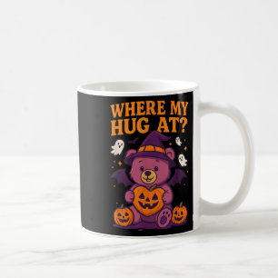 Caneca De Café Onde Meu Abraço No Bonito Urso De Teddy De Hallowe