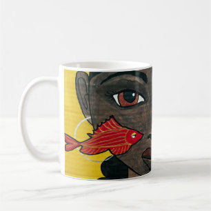 Caneca De Café Onde os Pensamentos Nadem Arte Afrocentrada de M
