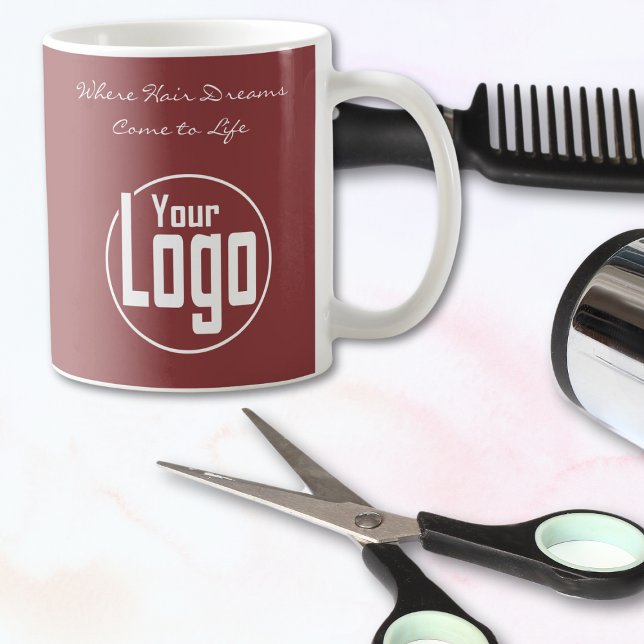 Caneca De Café Onde os sonhos de cabelo vêm para viver seu salão  (Where Hair Dreams Come to Life Your Hair Salon Coffee Mug)
