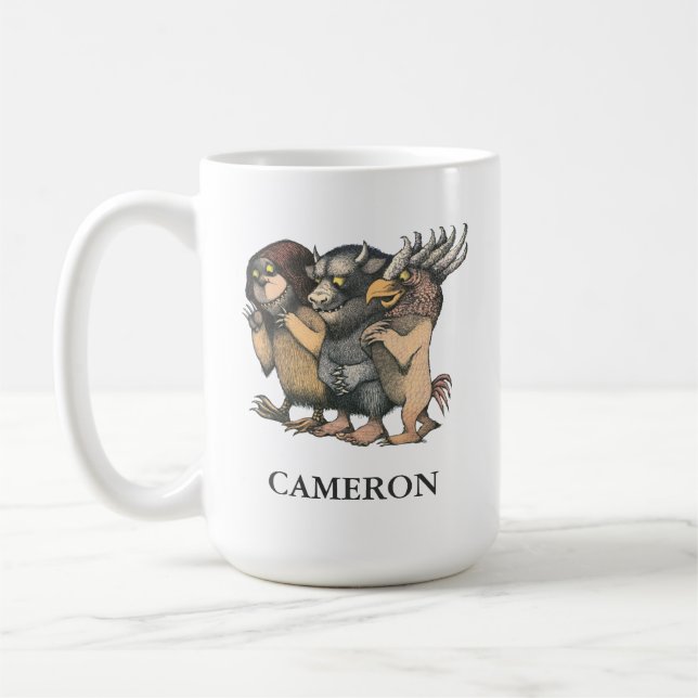 Caneca De Café Onde Vivem os Monstros | Adicione seu Nome (Esquerda)
