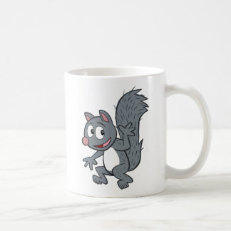 Caneca De Café Ondulação cinzenta do esquilo do rick | da guarda