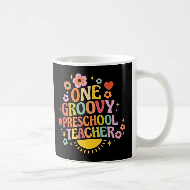 Caneca De Café One groovy preschool teacher (Direita)