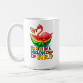 Caneca De Café One in a Melon Flamingo - Funny Tropical Bird